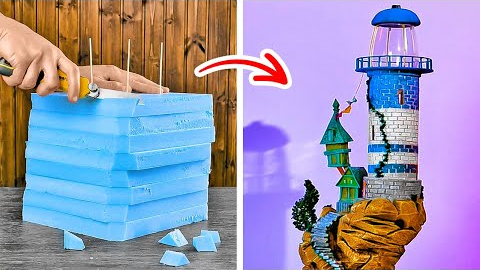 DIY Lighthouse Made From Recycled Materials || Amazing Mini Crafts