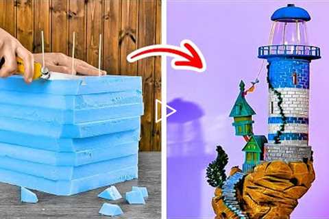 DIY Lighthouse Made From Recycled Materials || Amazing Mini Crafts