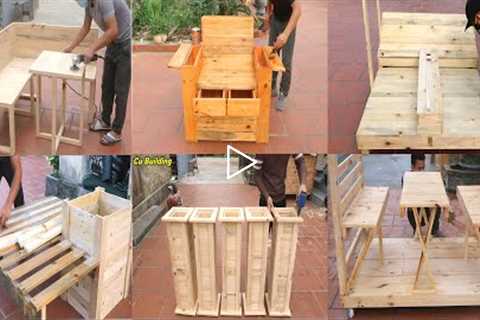 6 Amazingly Perfect Pallet Wood Recycling Projects // Cheap Furniture Design From Wooden Pallets