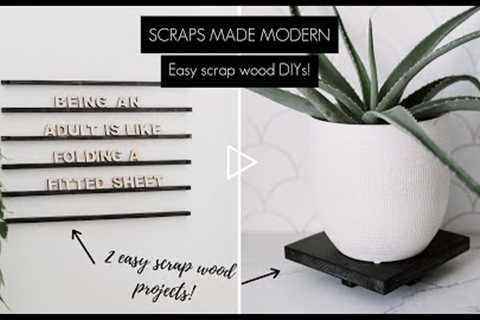 SCRAPS MADE MODERN | Easy Scrap Wood Projects | Letter Board & Plant Stand