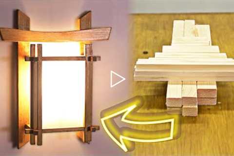Diy Wall Lights from Wood\\Simple Woodworking Project