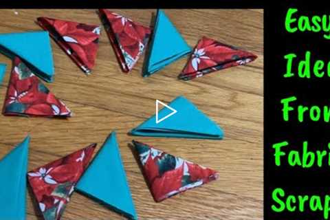 How To Make Beautiful Holidays Gift From Fabric Scraps / Easy Sewing Tricks And Tips For Beginners