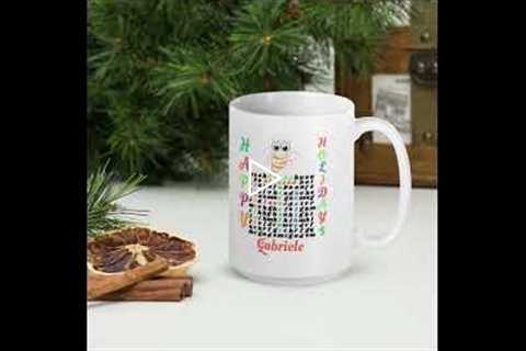 Personalized Holiday Mug Gift Mug 15 OZ Glossy White Ceramic Mug LL22M4D24bv4