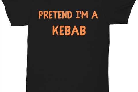 Pretend I'm a Kebab black Unisex Tee, Funny lazy Halloween costume Model 64018