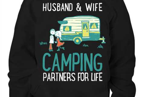 Husband and Wife Camping Partners, black Youth Hoodie. Model 6400014