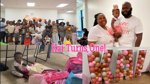 KAI TURNS ONE VLOG! Birthday Party Prep + Kai’s Party + Opening Her Gifts| Briana Renae