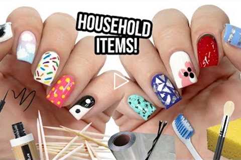 10 Nail Art Designs Using HOUSEHOLD ITEMS! | The Ultimate Guide #8