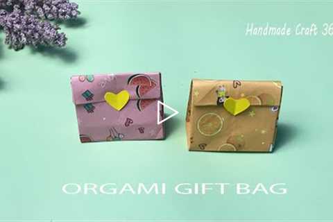 Step By Step Making Origami Gift Bag (From Paper) Tutorial | DIY With Handmade Craft 365