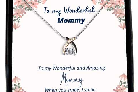 To my Mommy, when you smile, I smile - Wishbone Dancing Necklace. Model 64037