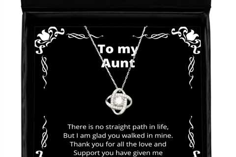 To my Aunt, No straight path in life - Love Knot Silver Necklace. Model 64042