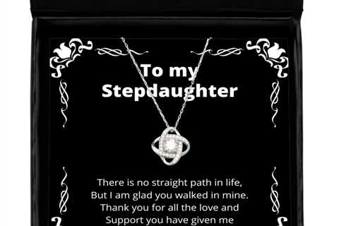 To my Stepdaughter, No straight path in life - Love Knot Silver Necklace.