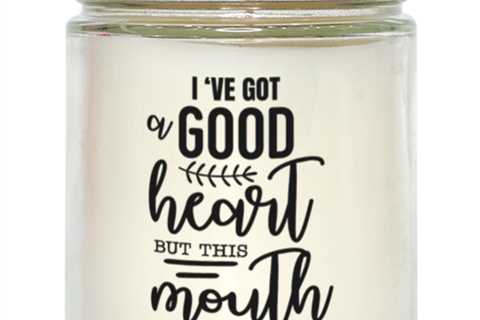 I've got a good heart but this mouth,  Vanilla candle. Model 60048