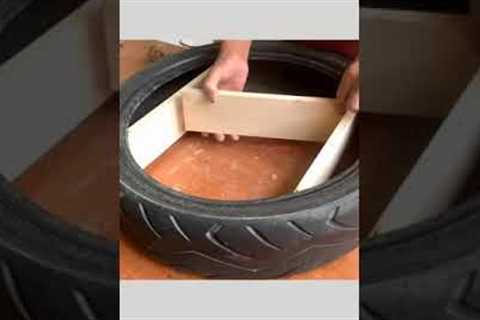 Amazing recycling idea  Turn An old Tire Into A Home Medicine Cabinet #Shorts