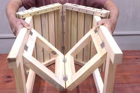 Amazing Old Wood Recycling Project Not To Be Missed // Plan To Make A Smart Folding Picnic Table