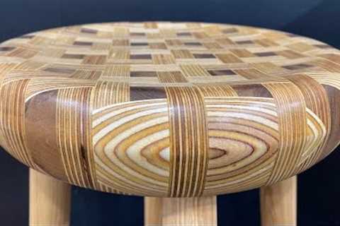 Woodturning - Woven Plywood Stool