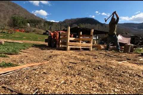 SPRING IS HERE! | DIY WOOD PALLET | LAST TIME BUSTING FIREWOOD FOR THE FARM?