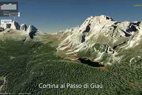 Cortina al Passo di Giau ∆ hiking trails ∆ 3d-trail.com/italy/
