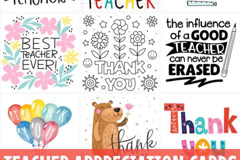 Free Teacher Appreciation Cards to Print at Home