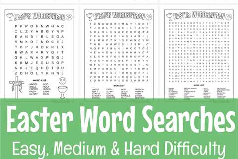 Best Easter Word Search Puzzles | Free Printable PDFs